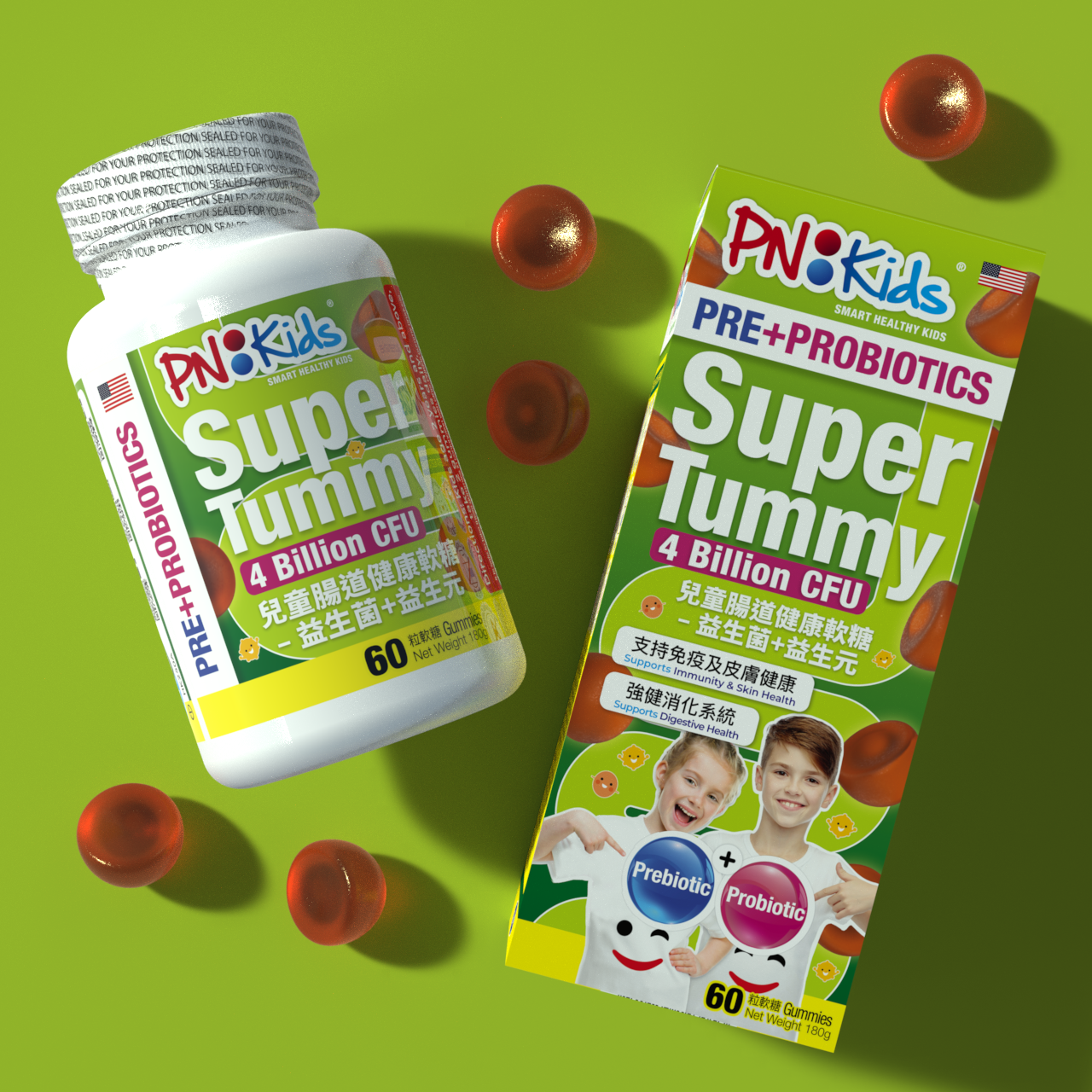 PNKids Super Tummy Pre+Probiotics 4 Billion CFU 60s